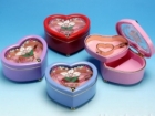 心型珠寶音樂盒海芋花粉紅、藍、紅、紫