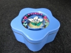 花型珠寶音樂盒藍